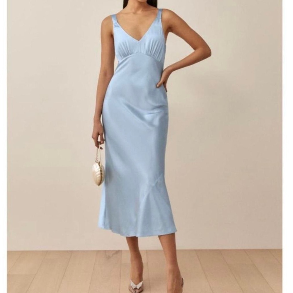 Reformation Light Blue Midi Dress